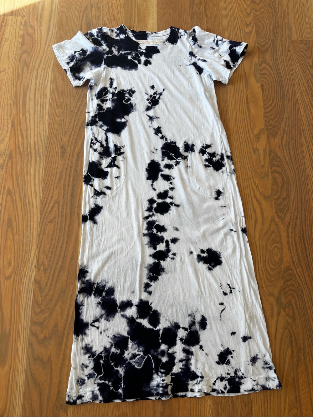 Tie-Dye Short-Sleeve Maxi Dress by Raquel Allegra